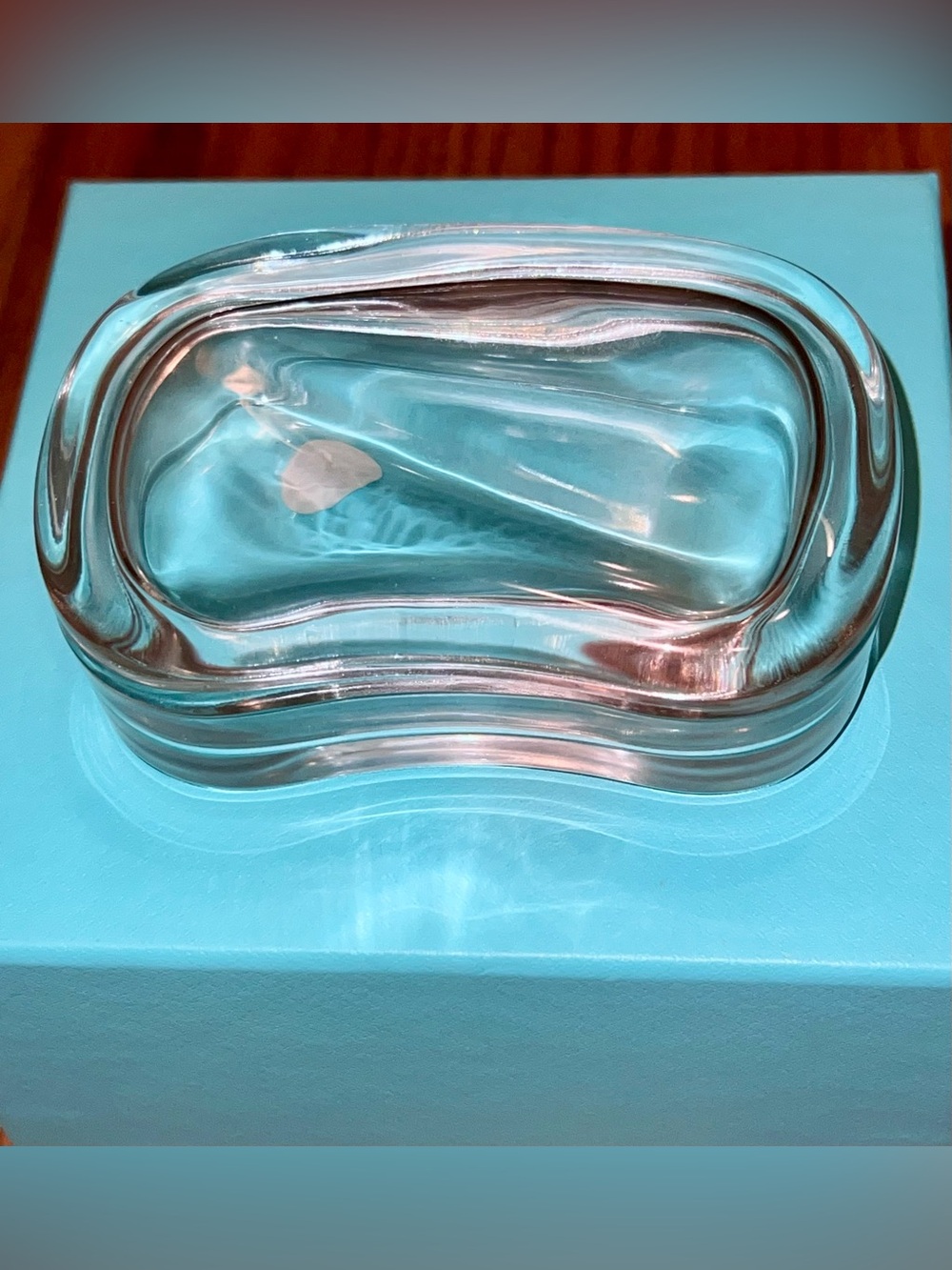 Tiffany & Co. Elsa Peretti Lead Crystal Jewelry / Trinket Box